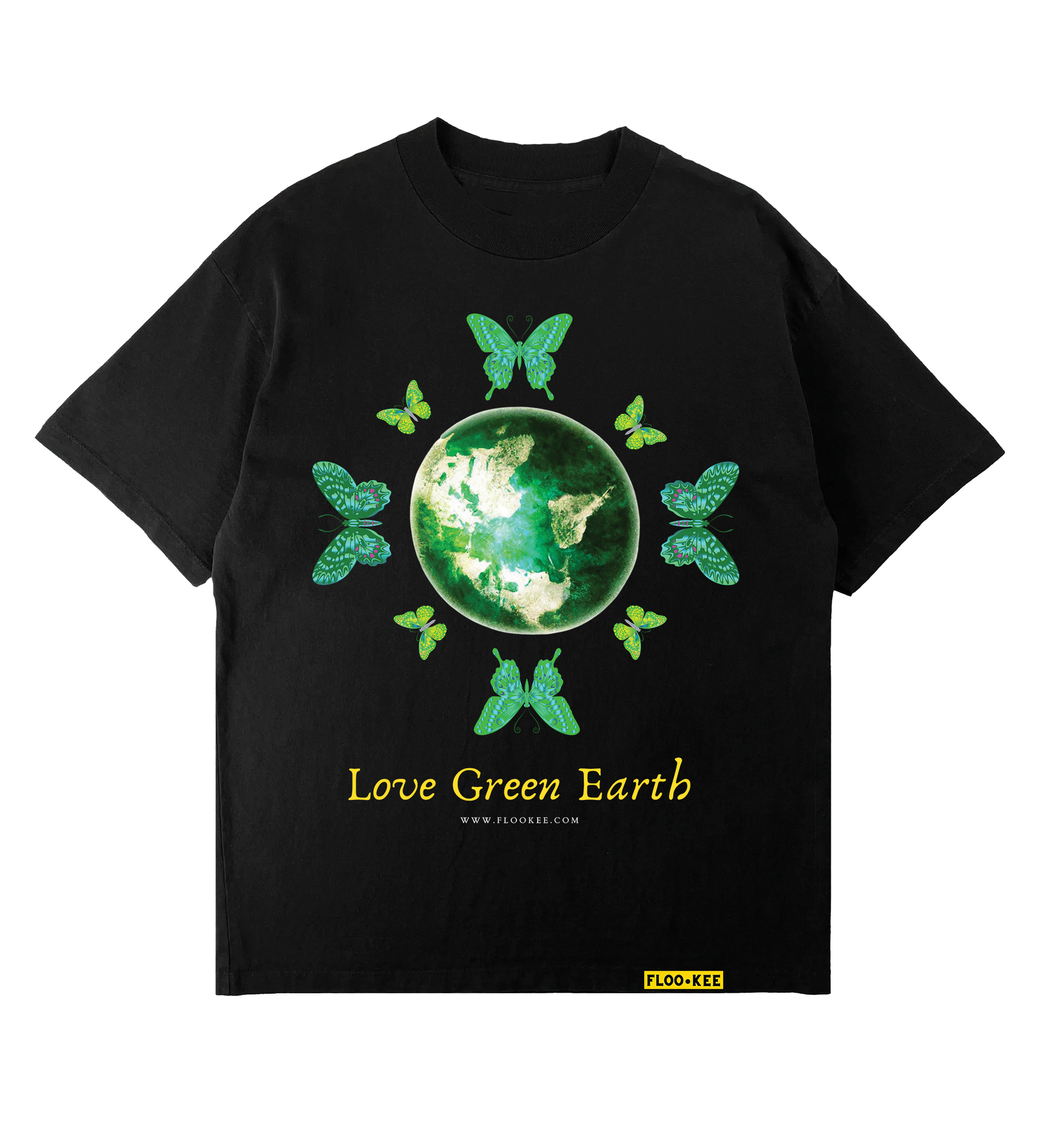 THE GREEN EARTH T-SHIRT - BLACK *FREE SHIPPING*