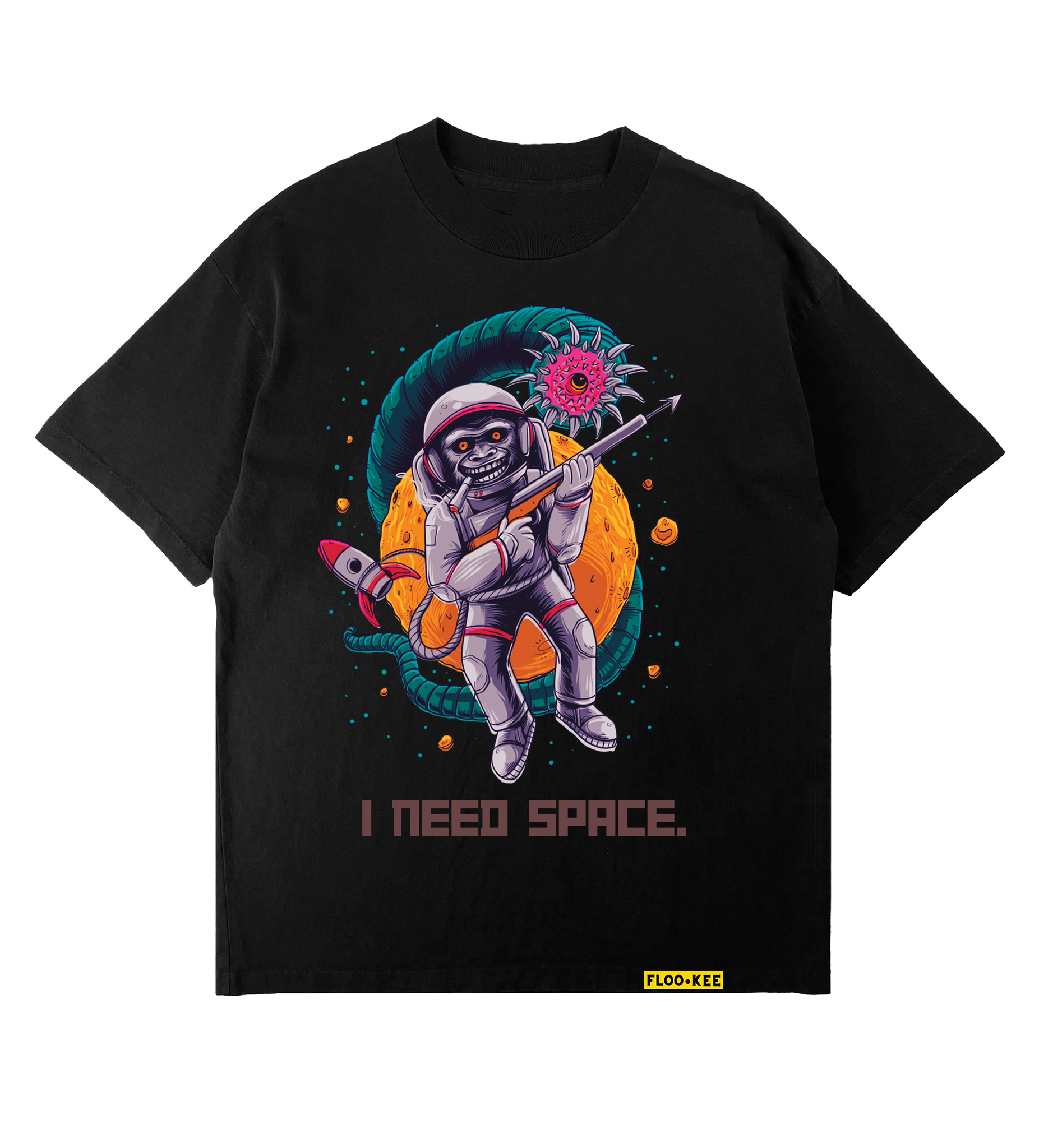 THE I NEED SPACE T-SHIRT - BLACK *FREE SHIPPING*