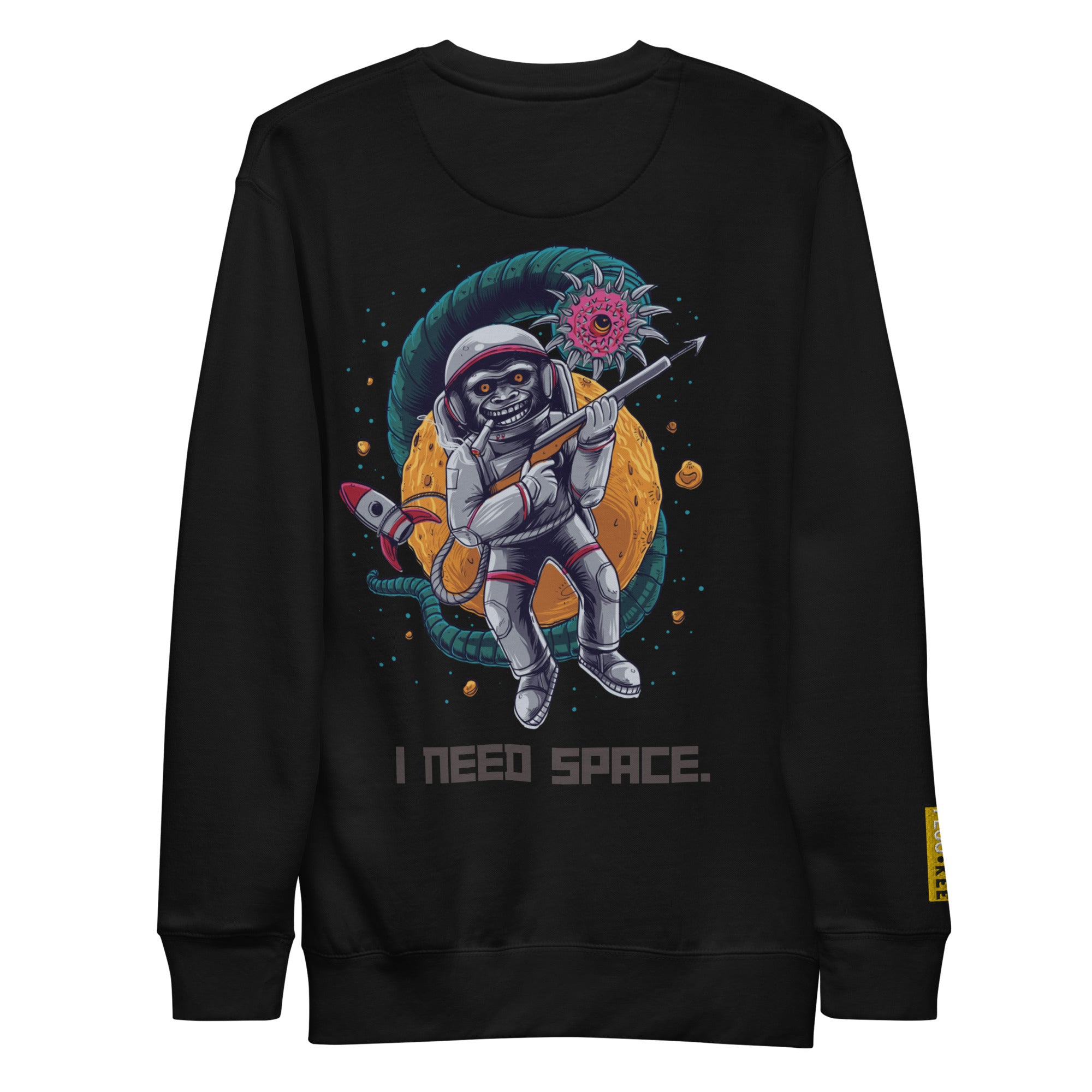 THE NEED SPACE SWEATSHIRT - BLACK